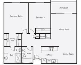 Two Bedroom Two Bathroom 01-300 01-300 floor plan